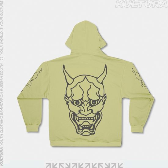 Худи КУЛЬТУРА oversize "Hannya" (фосфор)