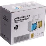 Дозатор для моющих средств 2х350мл 17х19х16 белый 8875