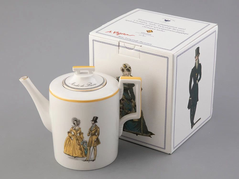 Подарочный набор заварочный форма Гербовая рисунок Modes de Paris (желтый)