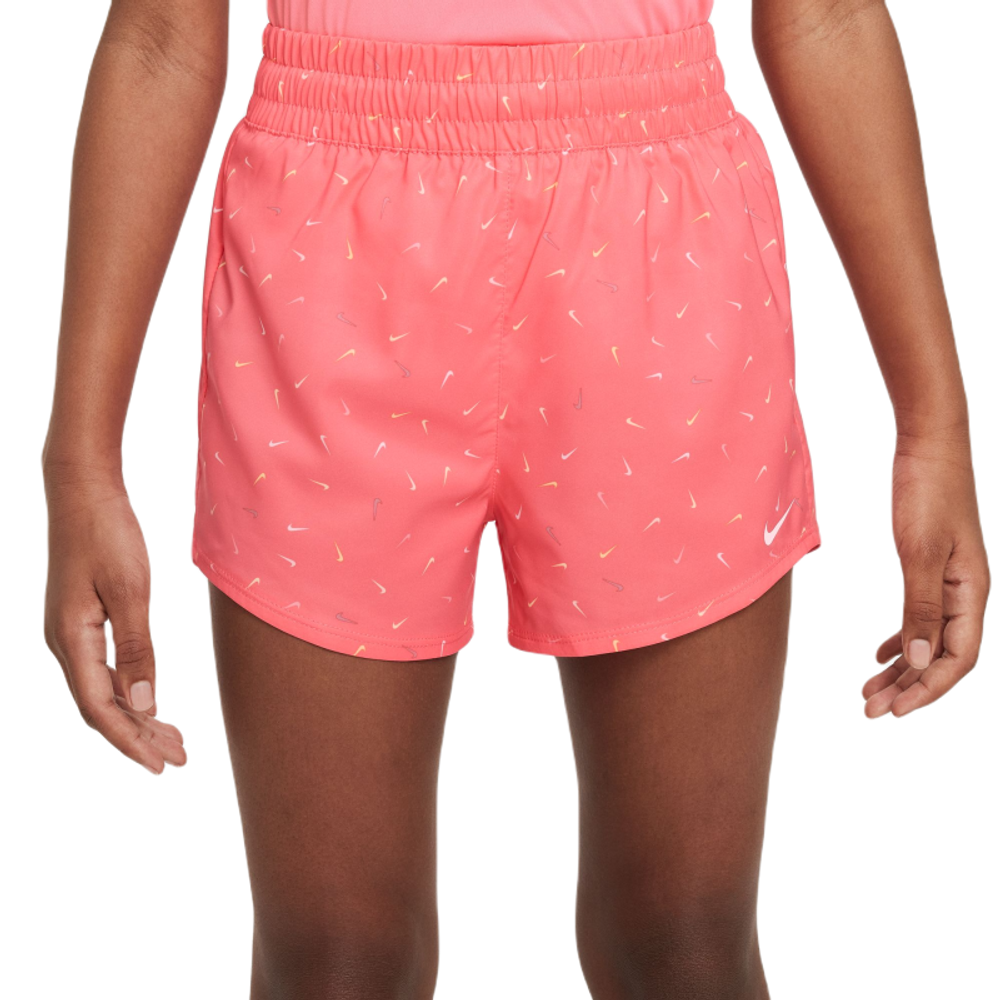 Шорты для девочки теннисные Nike Dri-Fit One High-Waisted Woven Training Shorts - sea coral/white