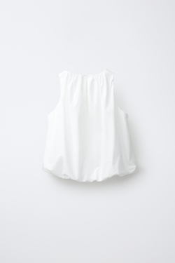 ZARA ТОП ИЗ ПОПЛИНА, БЕЛЫЙ