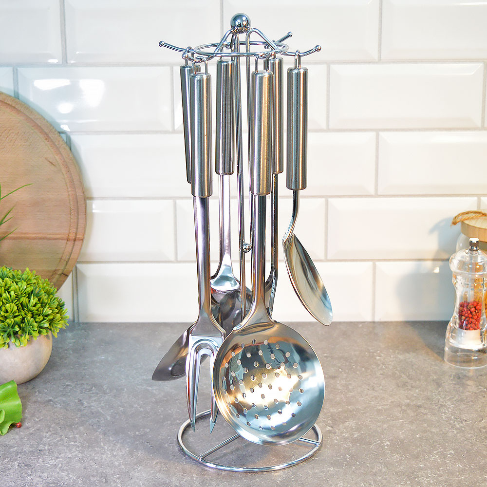 Набор кухонных принадлежностей 7 предметов нерж SATOSHI Темпра