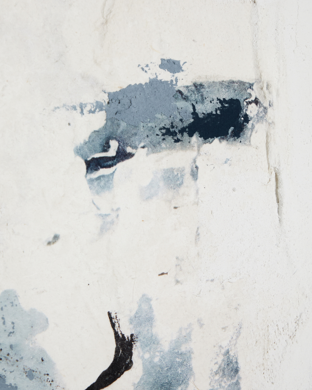 Erale Абстрактная картина ручной работы в серо-синих тонах, размер 47 x 182 см