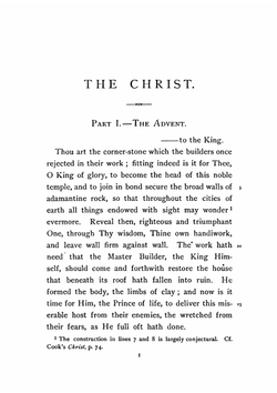 The Christ of Cynewulf. A poem in three parts: The advent, The ascension, and The last judgment. | Cynewulf