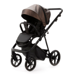 Детская универсальная коляска Adamex Vasco Deluxe V-SM16 2 в 1, Бежевый металлик Экокожа
