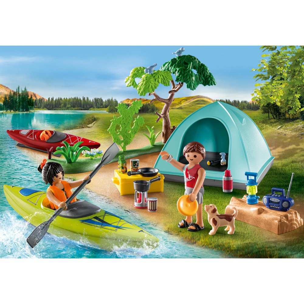 Игровой набор Playmobil 71425 Кемпинг в палатке Family Fun 71425 54 детали — фото 3