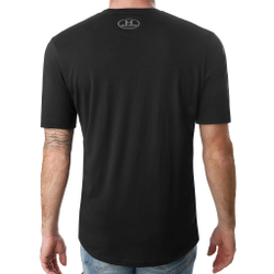 Мужское теннисное поло Under Armour Sportstyle Left Chest T-Shirt Men - Black, Dark Grey