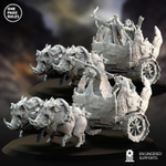 Grand Alliance Chaos Beasts of Chaos Tuskgor Chariot 1 шт. миниатюра для dnd, днд, pathfinder, фентези, Настольная игра, НРИ, Варгейм, РПГ