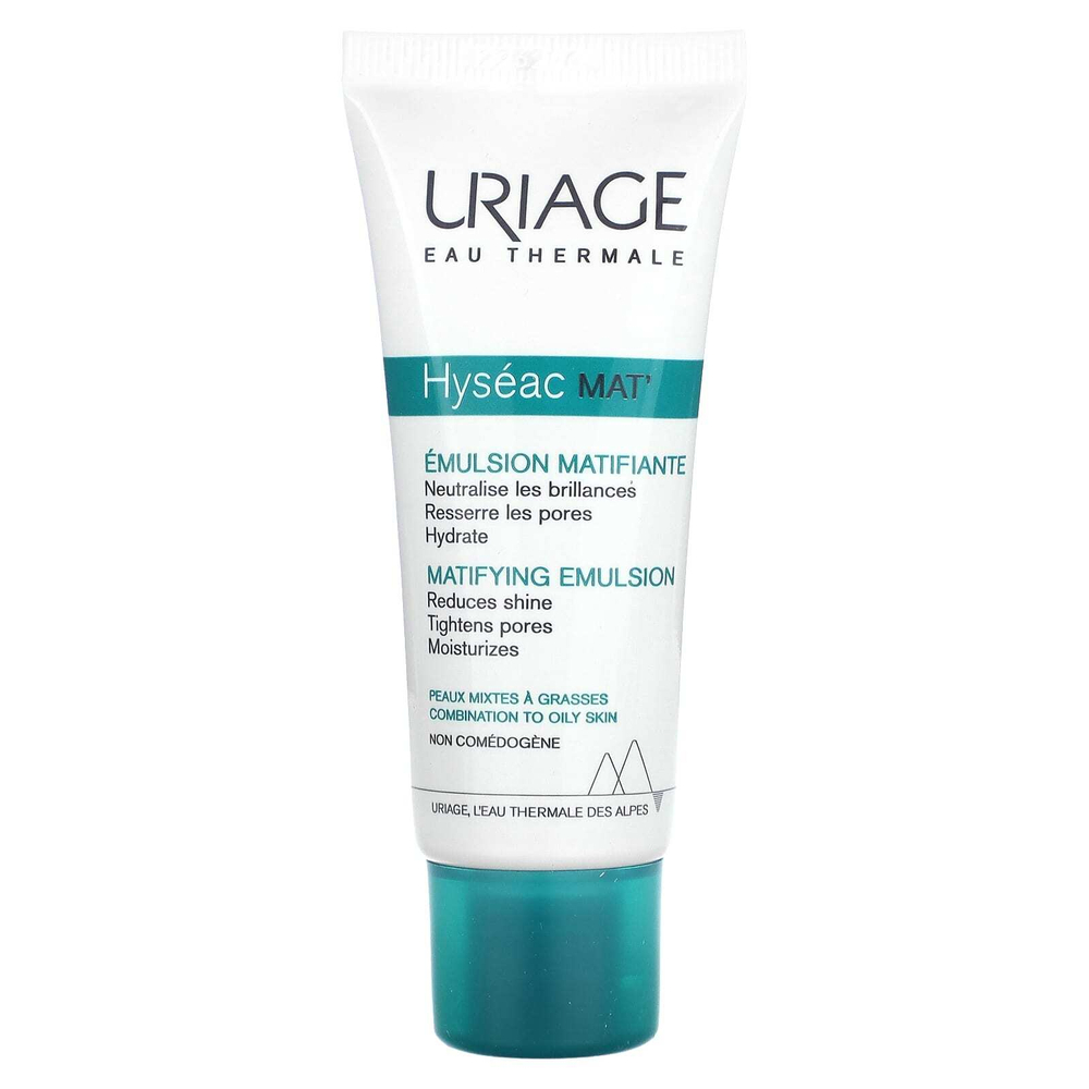 Uriage, Hyséac Mat, матирующая эмульсия, для комбинированной и жирной кожи, 40 мл (1,35 жидк. унц.)