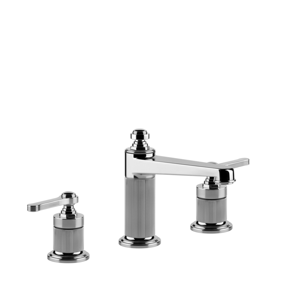 Смеситель для раковины Gessi Venti20 на 3 отверстия, средний, с донным клапаном