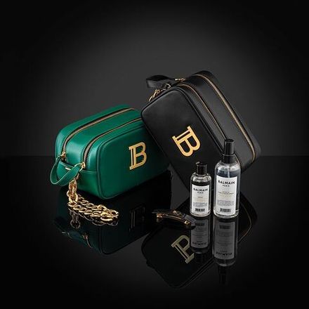 Balmain Hair Couture Клатч черный Signature Pouch