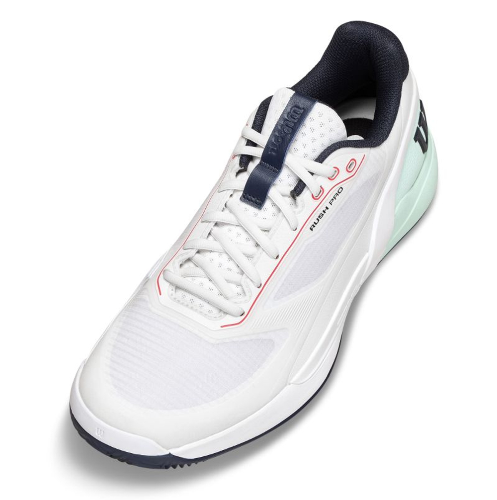 Теннисные кроссовки Wilson Rush Pro 5 Clay - white/bay/fiery cor