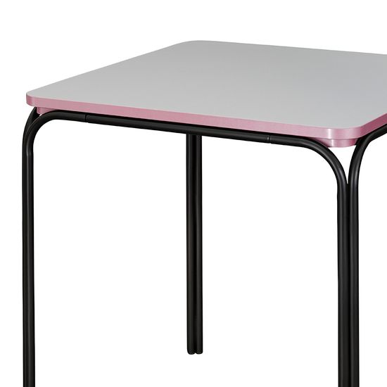 Стол обеденный ror, 70х70 см, черный/серый/розовый