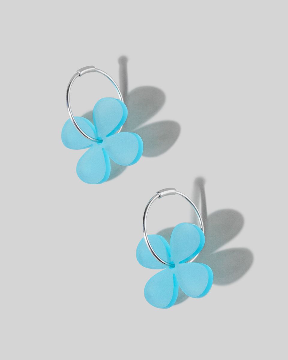 Cерьги Hoops Flowers Sea