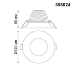 358024 SPOT NT19 464 белый Встраиваемый светильник IP20 LED 4100К 10W 220V GLOK