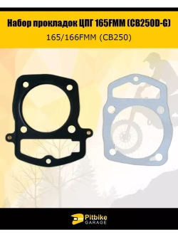 Набор прокладок ЦПГ 165FMM (CB250D-G)