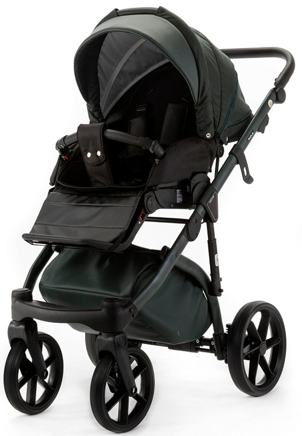 Детская коляска Adamex Nola Natura 2 в 1 N-12-FOREST (Т.ЗЕЛЕН + Т.ЗЕЛЕН. КОЖА)
