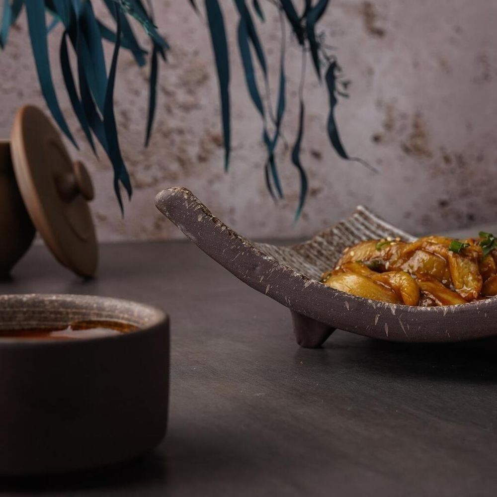 Блюдо прямоугольное 18*17 см h6,5 см Brown Untouched Taiga P.L. Proff Cuisine [1]