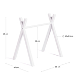 Maralis Детская напольная вешалка-вигвам из массива бука с белой отделкой