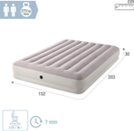 Надувной матрас Intex Prestige Downy 152х203х30 см 64179, двуспальная надувная кровать с внешним USB-насосом