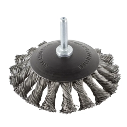 Кордщетка дисковая с хвостовиком для дрели 100мм RockForce##Rock FORCE RF-BCK104