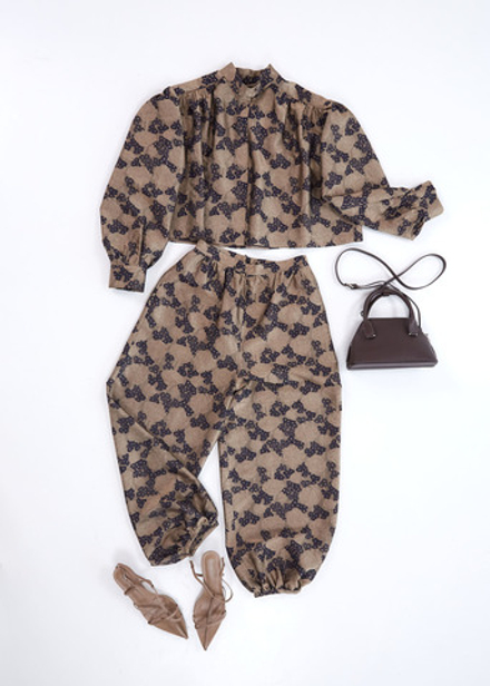 Блуза из жаккарда Вивьен Вествуд золото/темно-синий