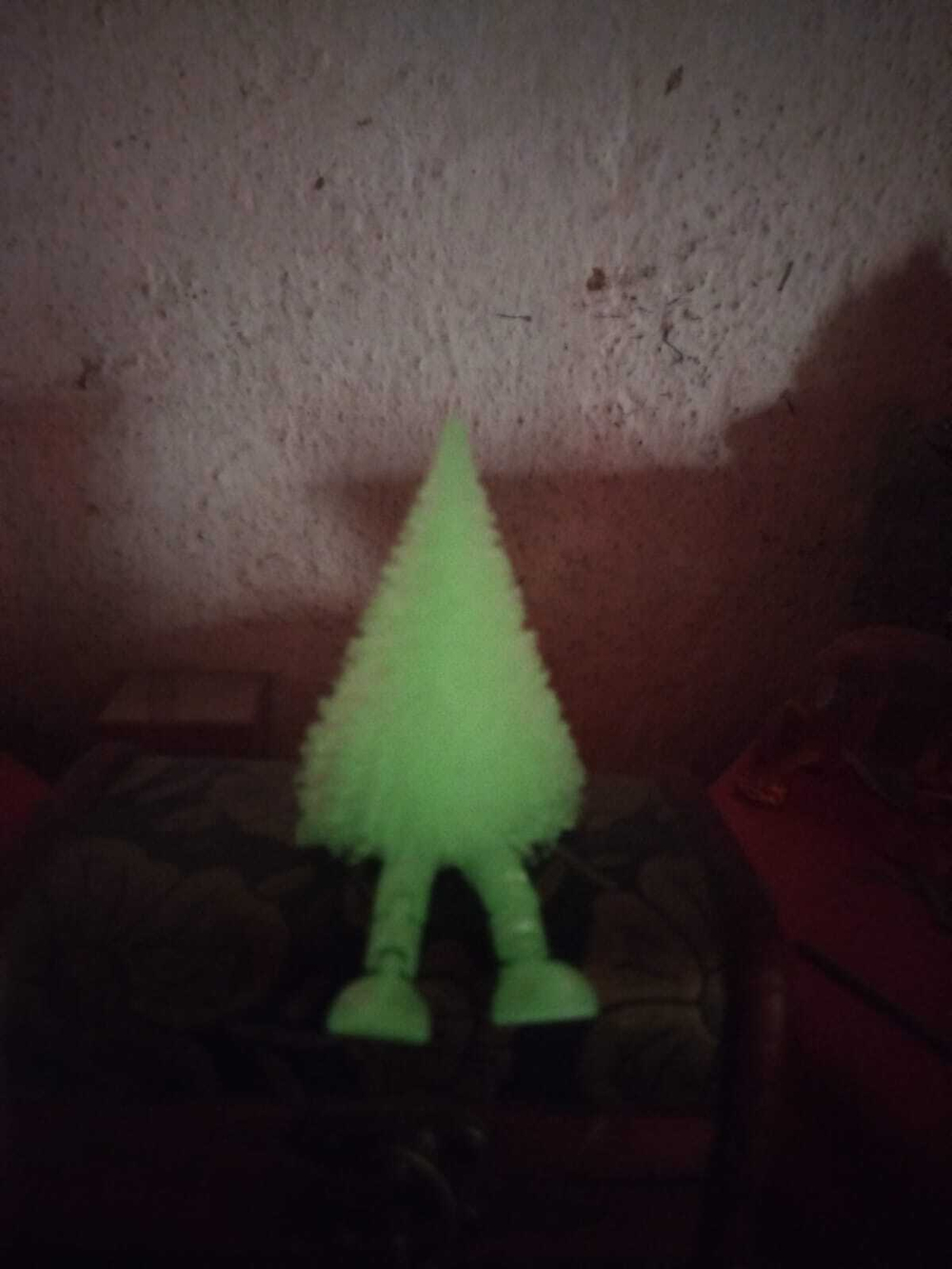 Новогодний подарок 3Д печать Ёлочка с подвижными ножками светящаяся в темноте
