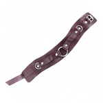 Бордовый широкий кожаный ошейник с кольцом БДСМ Арсенал Lady's Arsenal Maroon Collar 67008