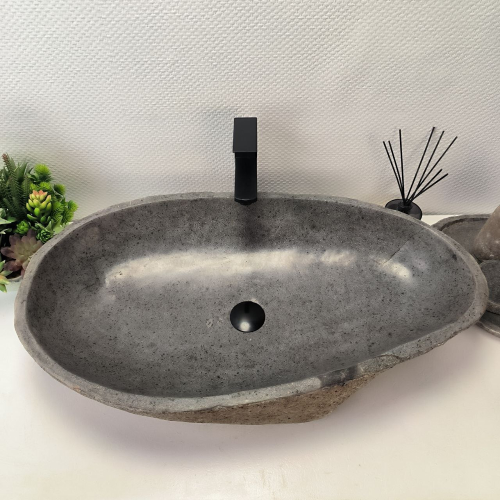 Раковина из речного камня RS-63640 (79*45*16) 0125