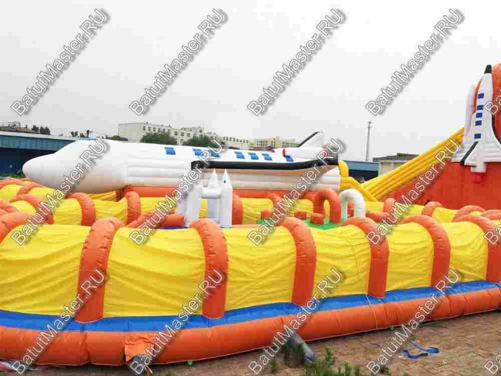 Коммерческий надувной батут "Ракета" 30*20*8 м